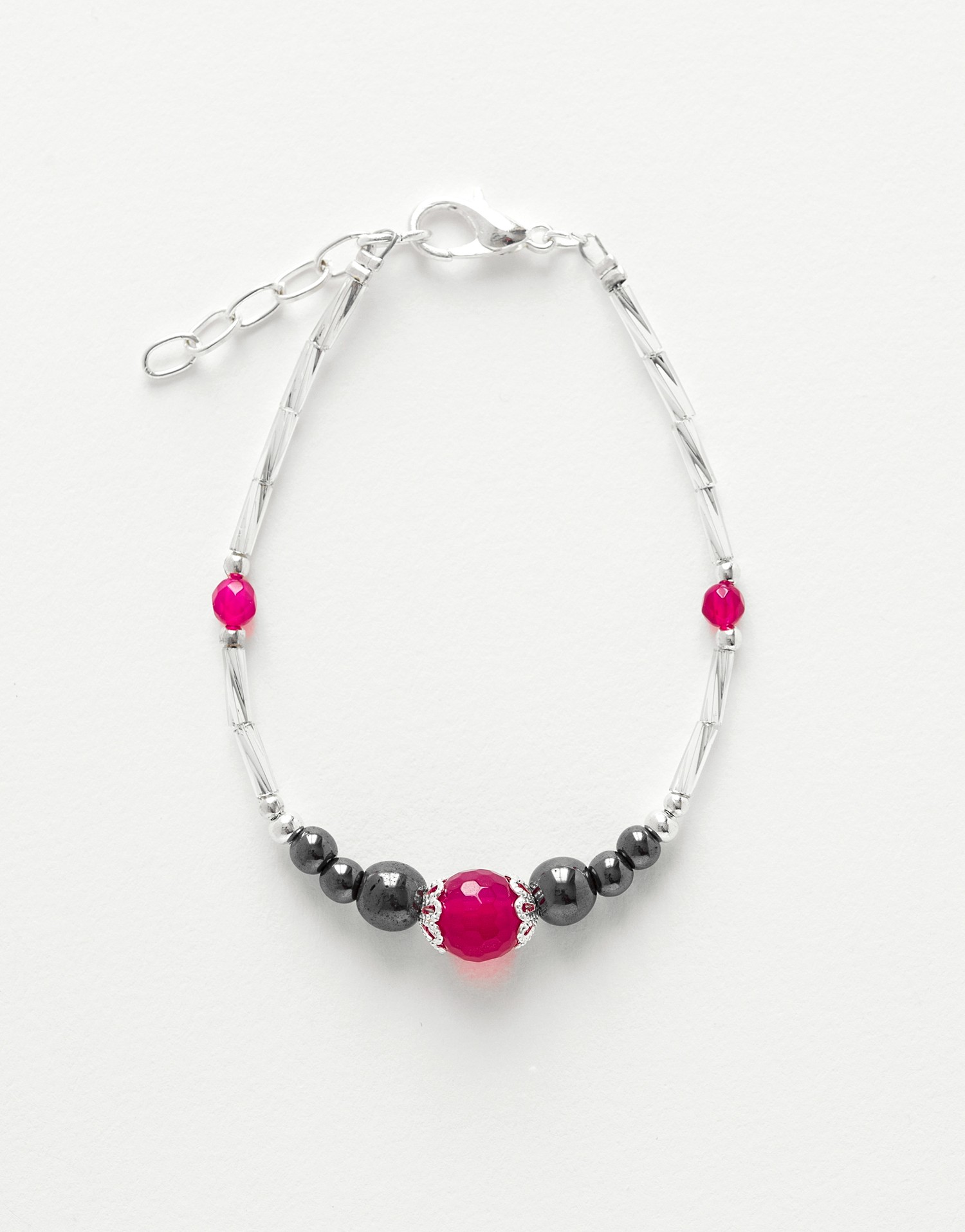 Bracelet Calliope Thalia Agate fuchsia