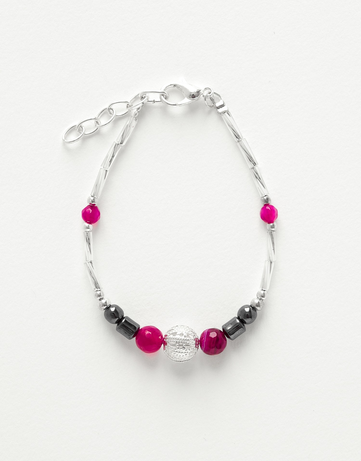 Bracelet Calliope Thalia Agate fuchsia