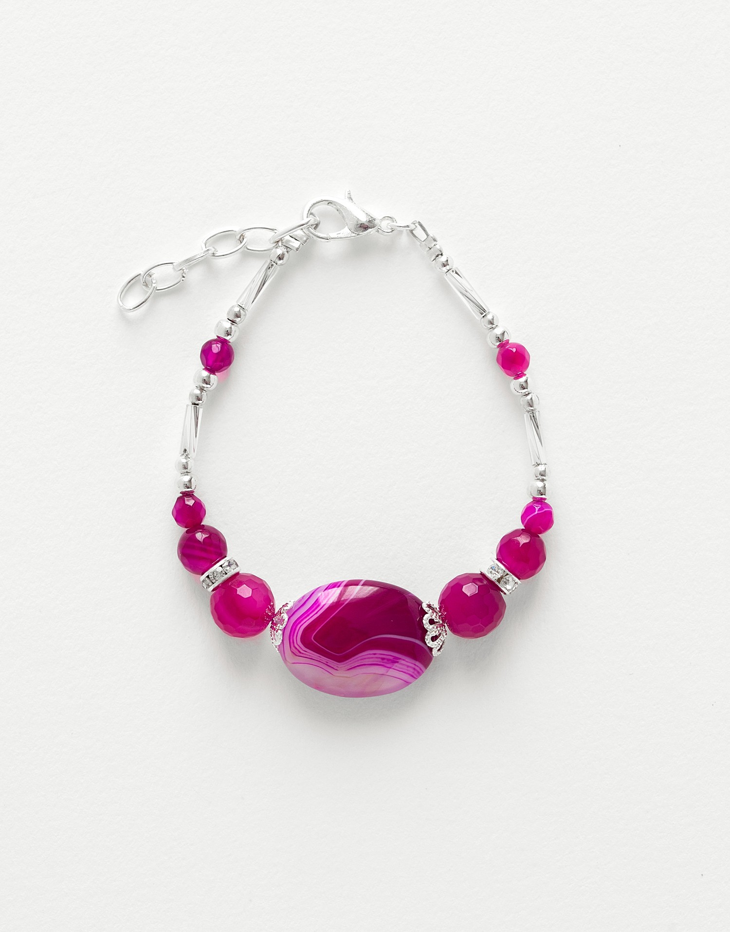 Bracelet Calliope Thalia Agate fuchsia