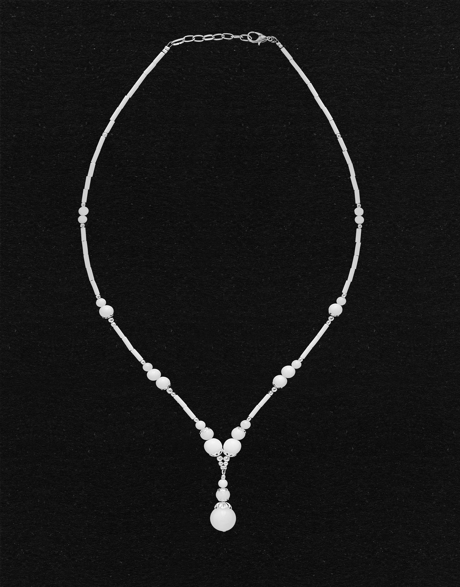 Collier Calliope Onyx blanc