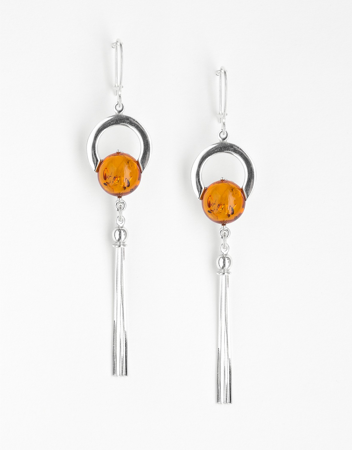 Boucles d'oreilles Polymnie Ambre