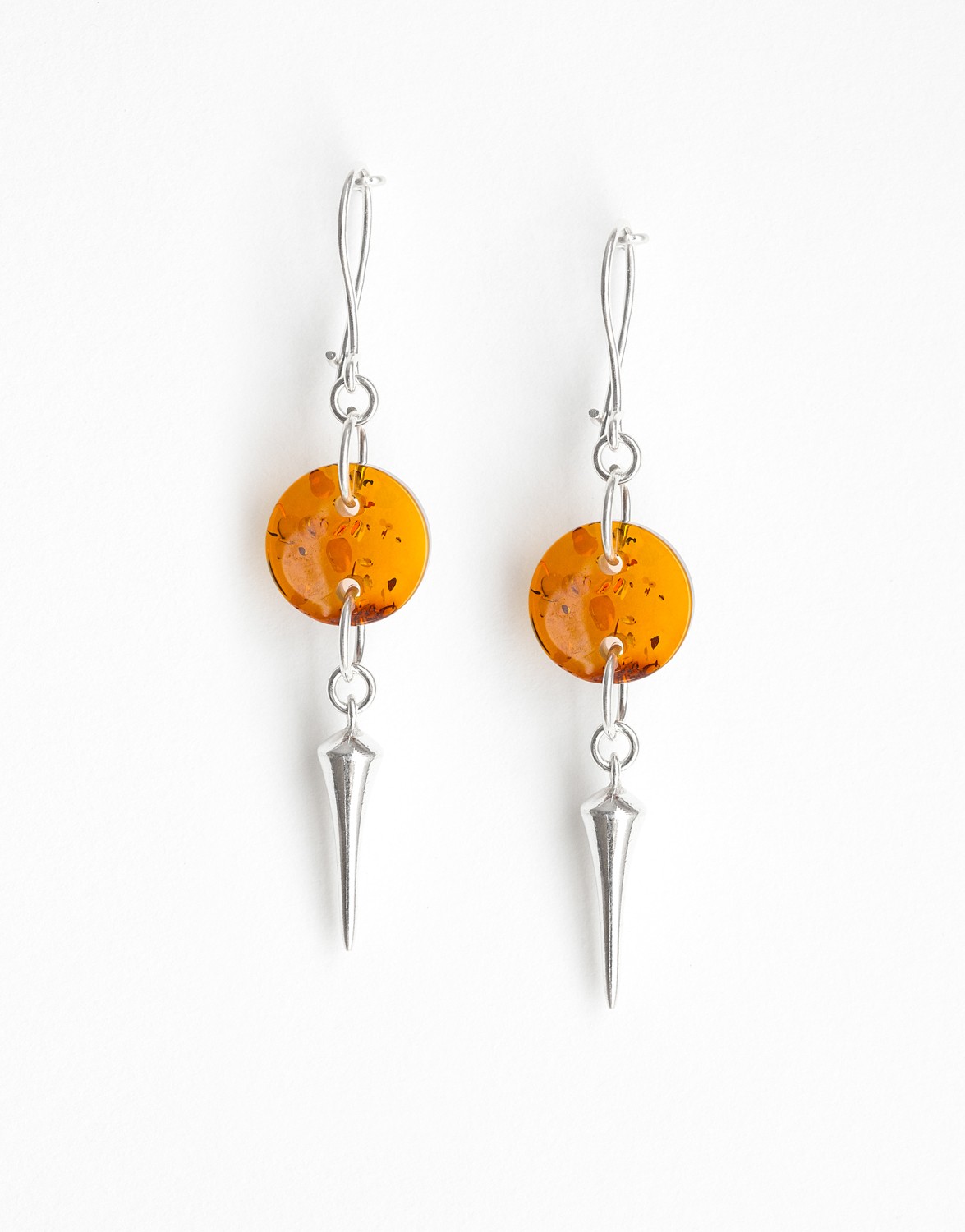 Boucles d'oreilles Polymnie Ambre