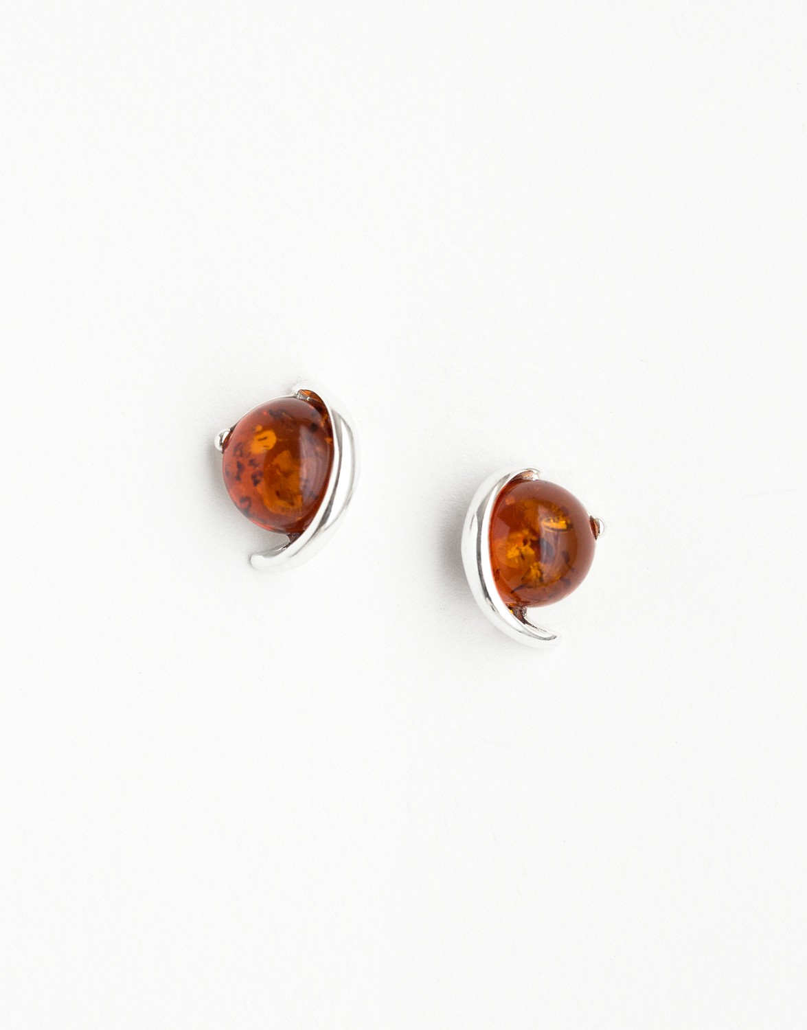 Boucles d'oreilles Polymnie Ambre