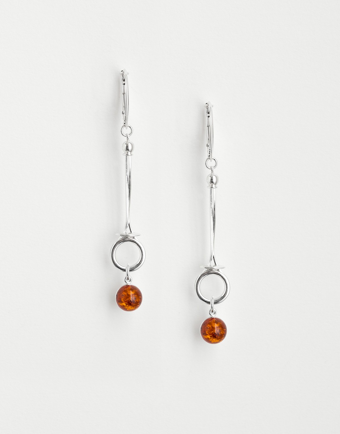 Boucles d'oreilles Polymnie Ambre