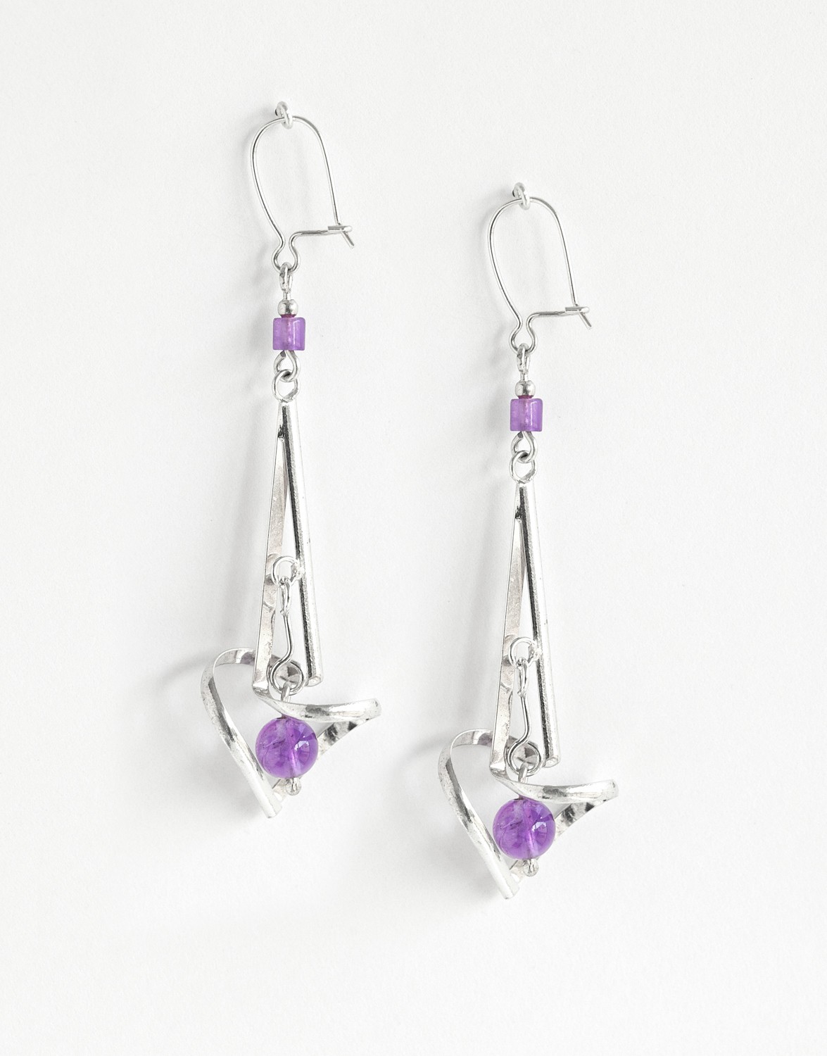 Boucles d'oreilles Uranis Amethyste