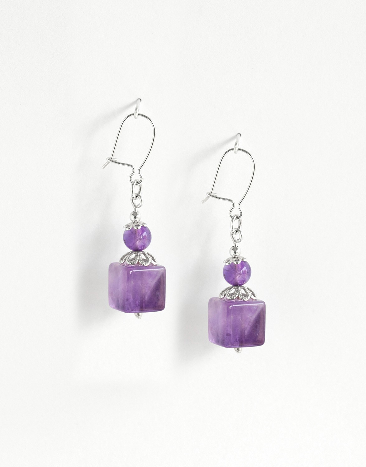 Boucles d'oreilles Euterpe Amethyste