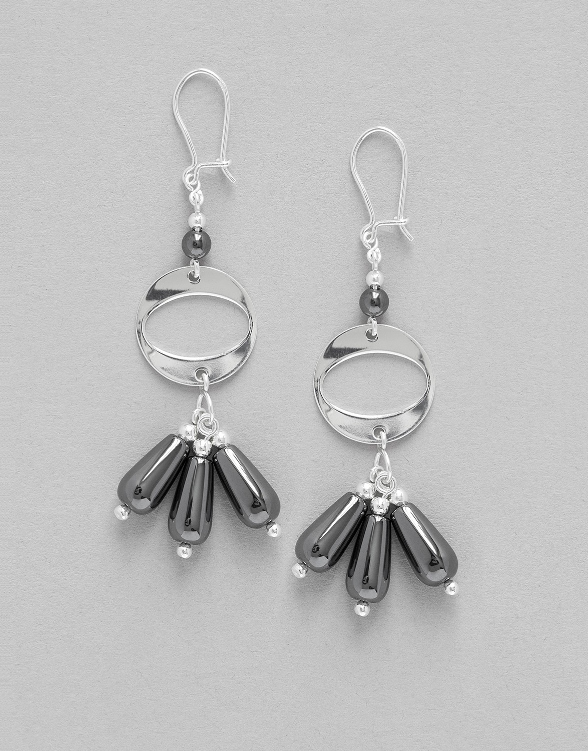 Boucles d' oreilles Hématite Uranis