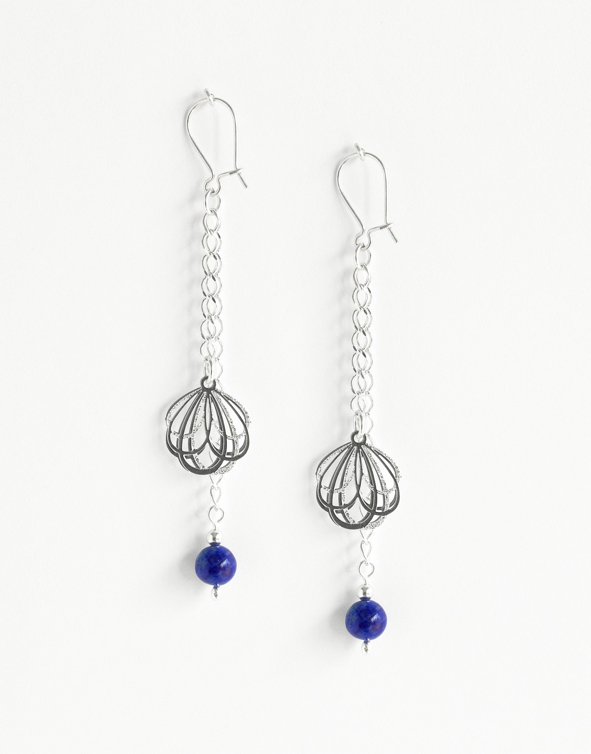 Boucles d'oreilles Euterpe Lapis-Lazuli