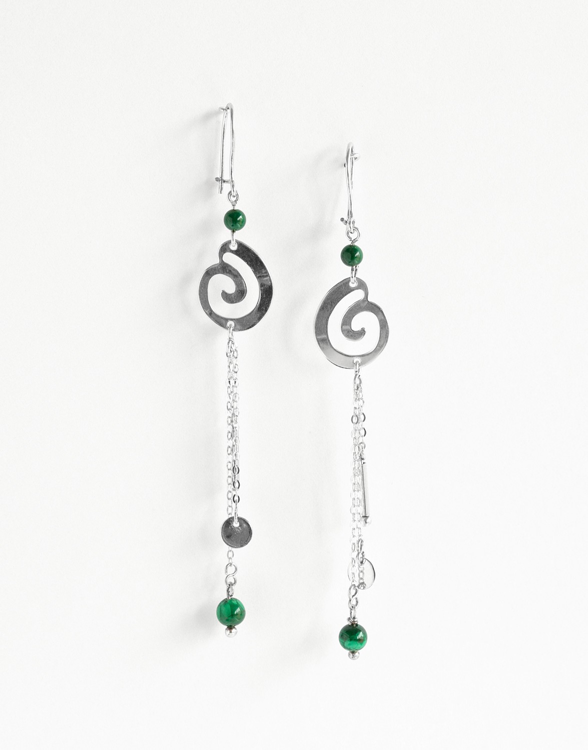 Boucles d'oreilles Uranis Malachite