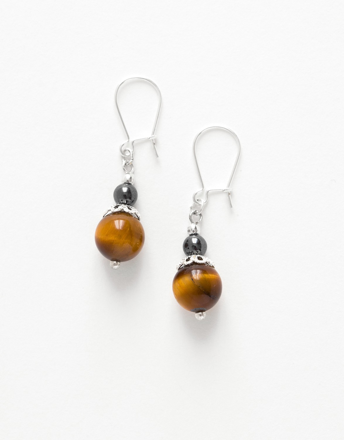 Boucles d ' oreilles Calliope Thalia Oeil-de-tigre