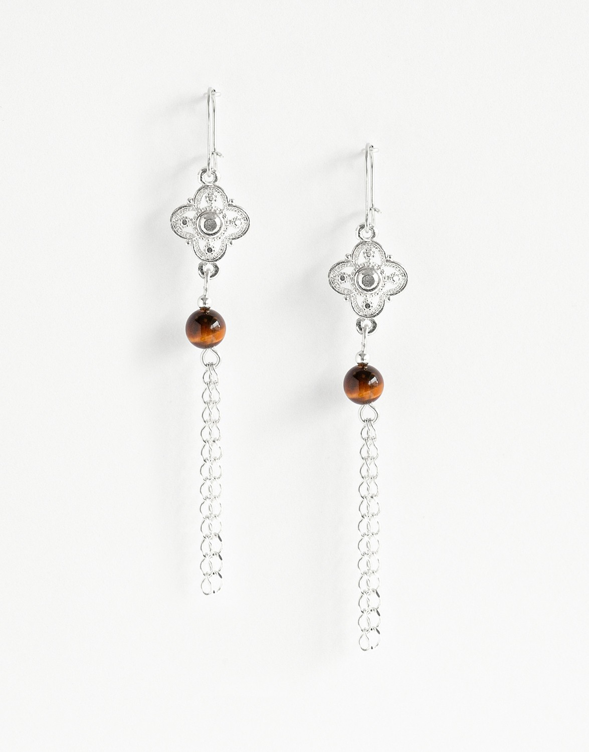 Boucles d'oreilles Euterpe Oeil de tigre