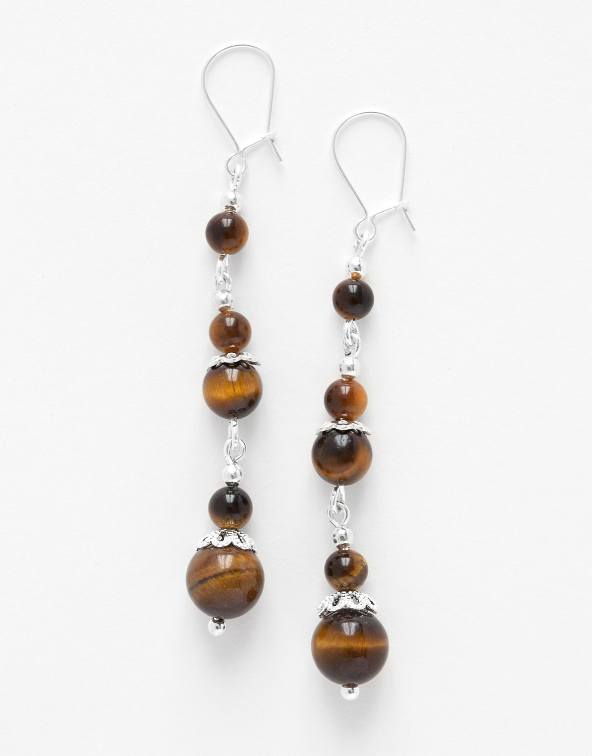 Boucles d oreilles Thalia Oeil-de-tigre