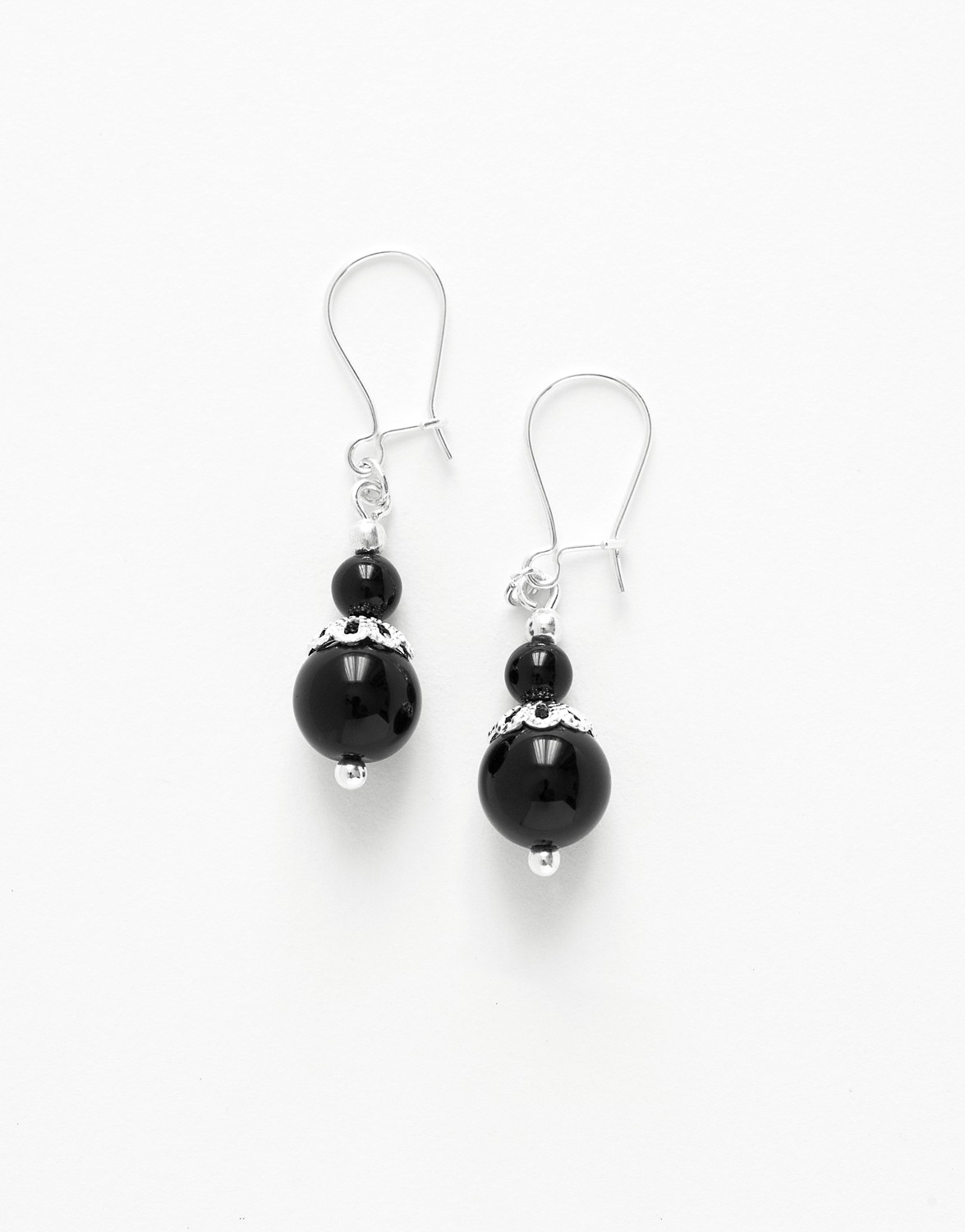 Boucles d ' oreilles Calliope Thalia Onyx noir