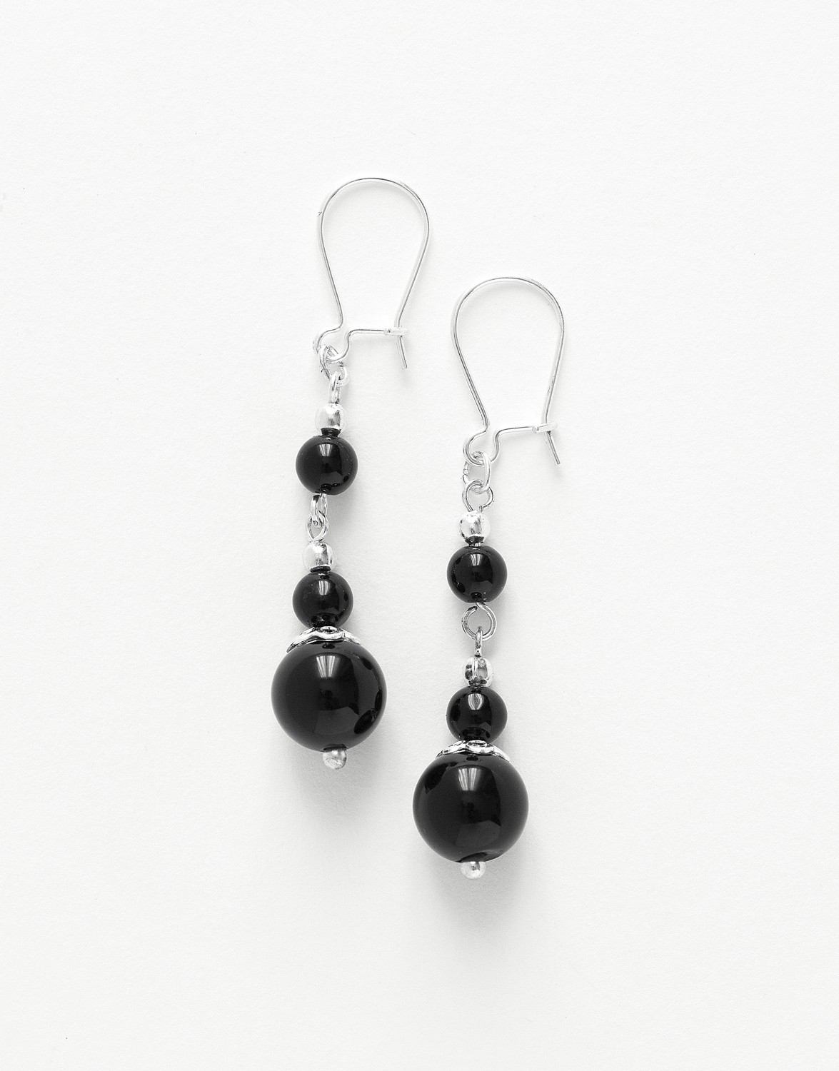 Boucles d oreilles Thalia Onyx noir