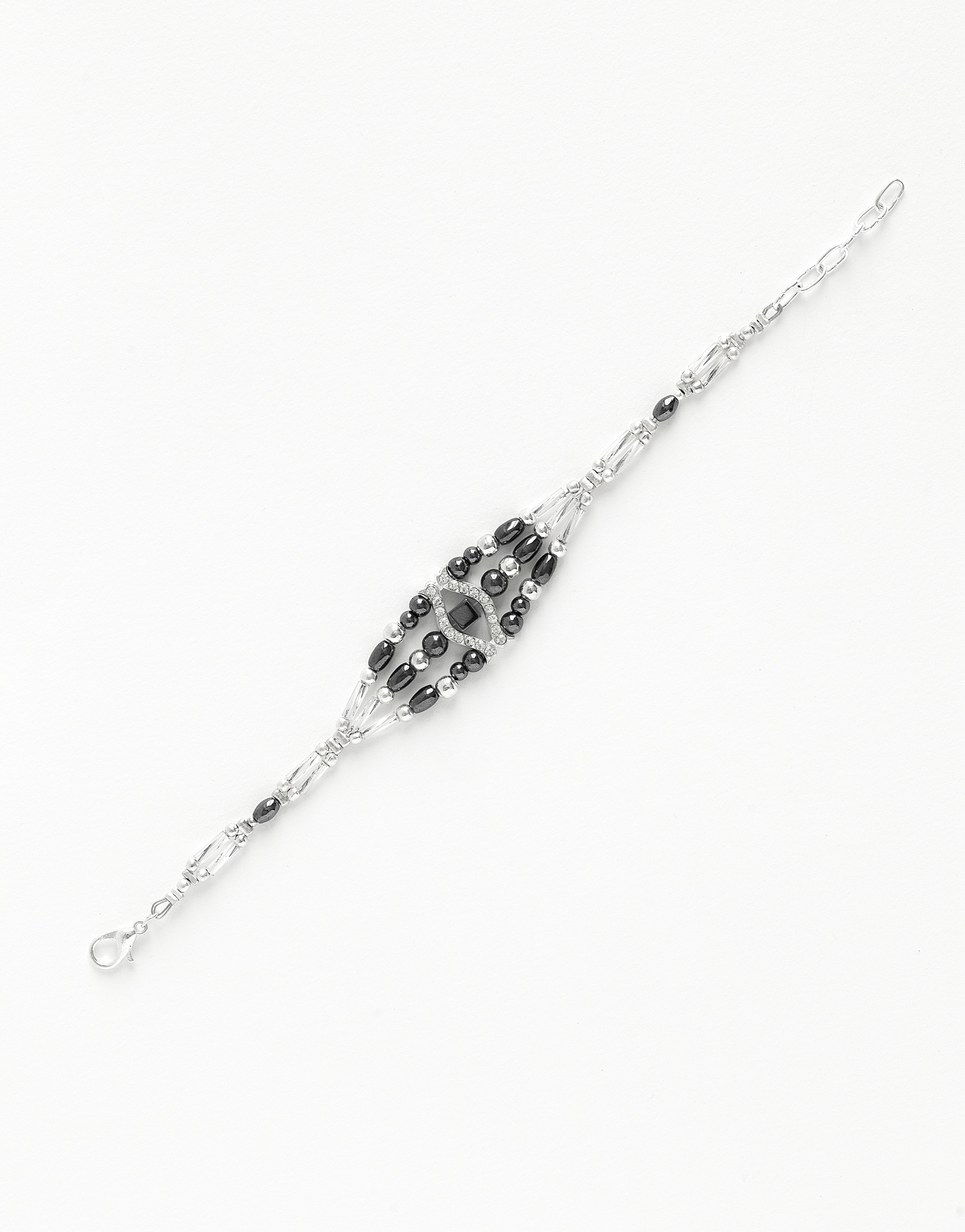 Bracelet Euterpe Hematite et strass