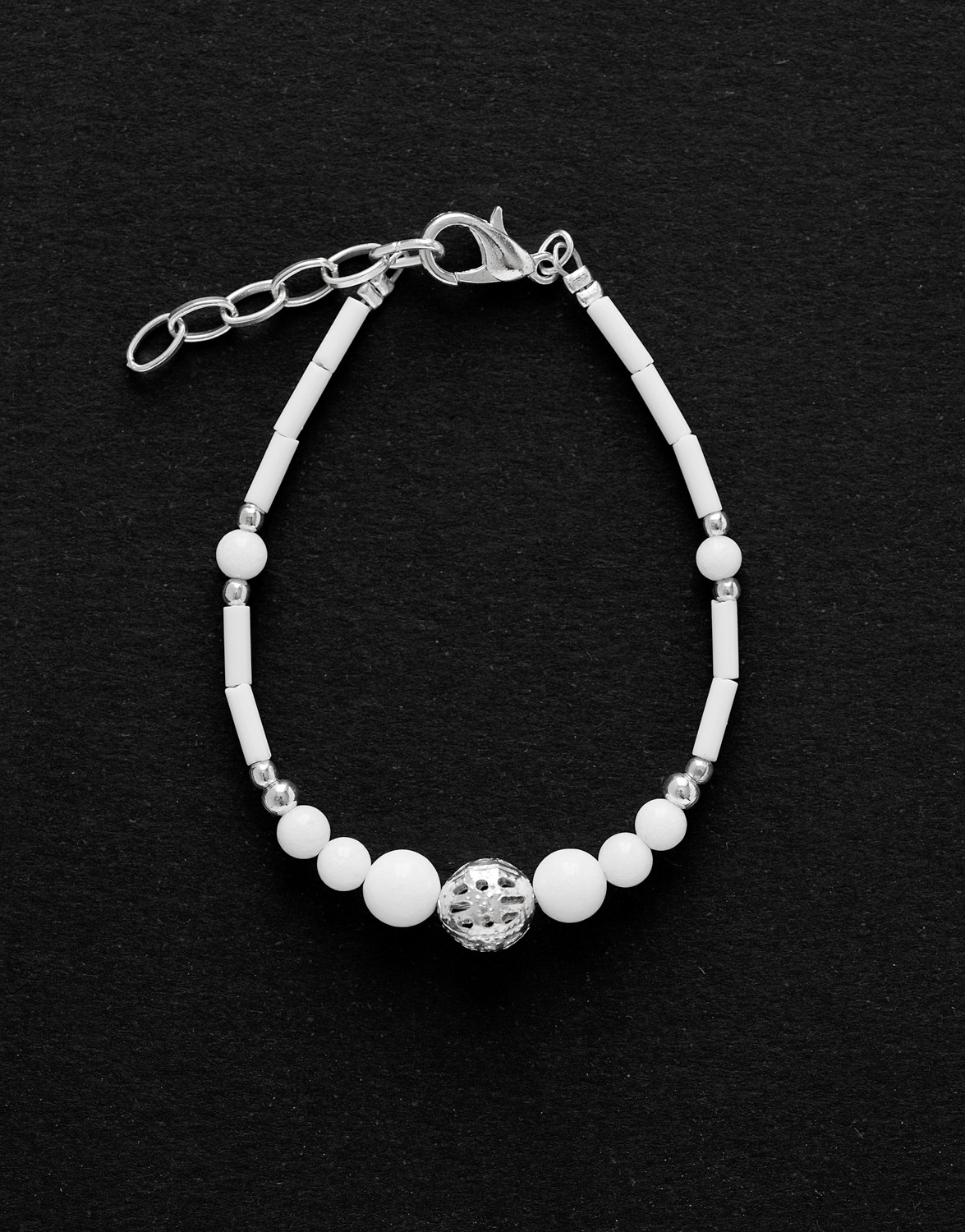 Bracelet Calliope Thalia Onyx blanc