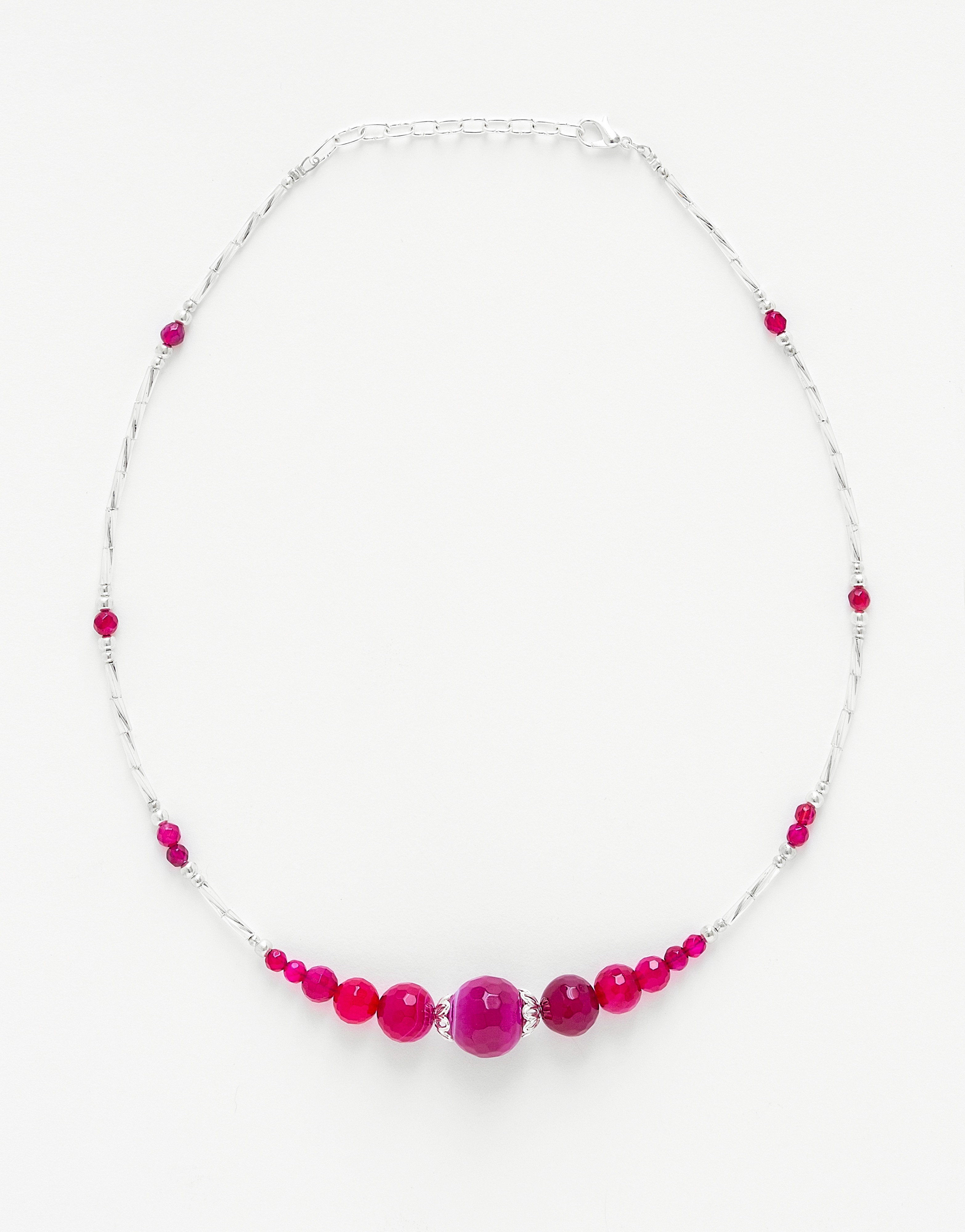 Collier Thalia Agate fuchsia