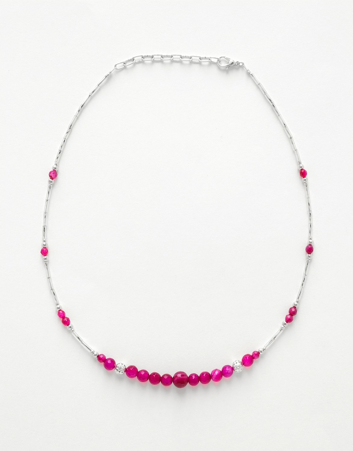 Collier Thalia Agate fuchsia