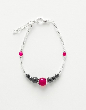 Bracelet Calliope Thalia Agate fuchsia