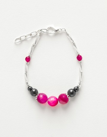 Bracelet Calliope Thalia Agate fuchsia