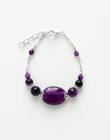 Bracelet Calliope Thalia Agate violette