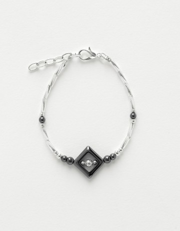 Bracelet Euterpe losange Hématite