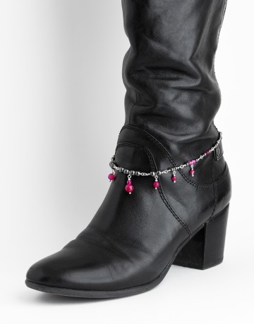 Bracelet de bottes Uranis Agate fuchsia