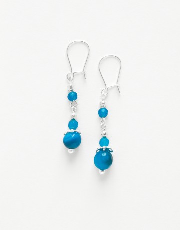 Boucles d oreilles Thalia Agate bleue