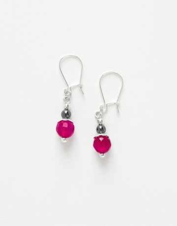 Boucles d ' oreilles Calliope Thalia Agate fuchsia