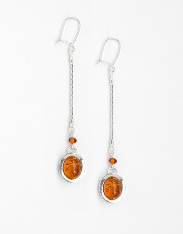 Boucles d'oreilles Polymnie Ambre