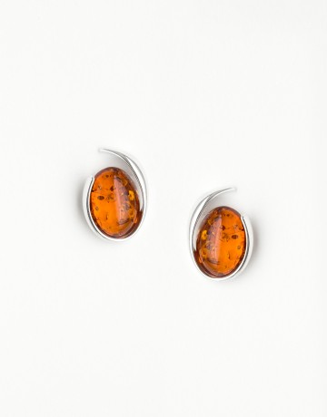 Boucles d'oreilles Polymnie Ambre