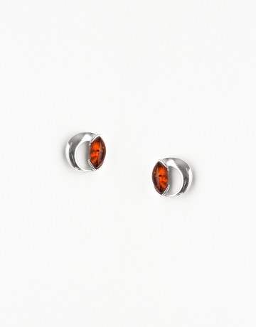 Boucles d'oreilles Polymnie Ambre