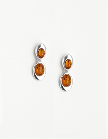 Boucles d'oreilles Polymnie Ambre