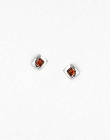 Boucles d'oreilles Polymnie Ambre