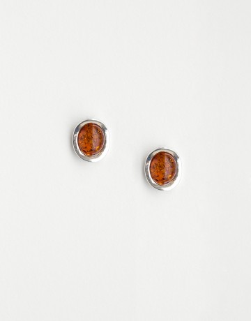 Boucles d'oreilles Polymnie Ambre