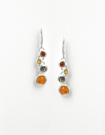 Boucles d'oreilles Polymnie Ambre