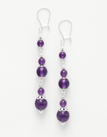 Boucles d oreilles Thalia Améthyste