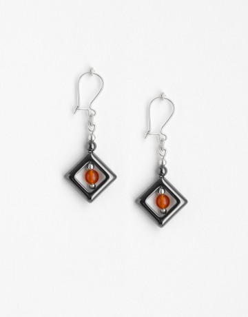 Boucles d'oreilles Euterpe Cornaline