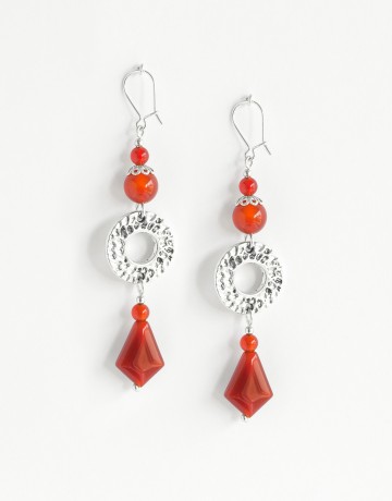 Boucles d'oreilles Euterpe Cornaline