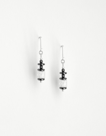 Boucles d'oreilles Euterpe Cristal de roche