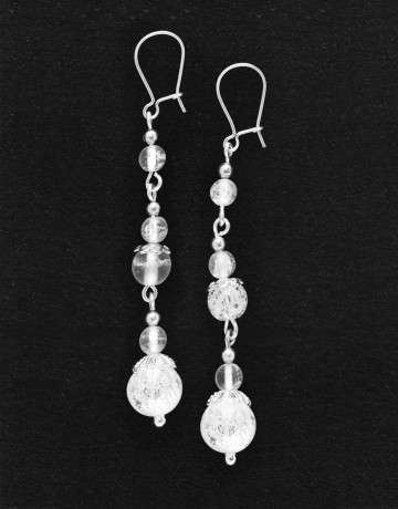 Boucles d oreilles Thalia Cristal de roche