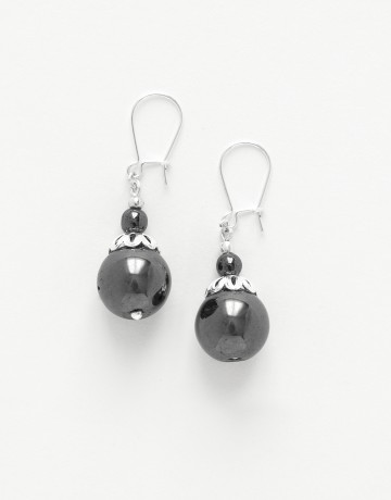 Boucles d ' oreilles Calliope Thalia Hématite