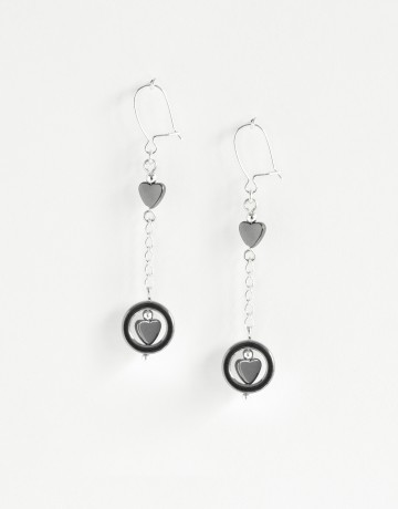 Boucles d'oreilles Uranis Hématite