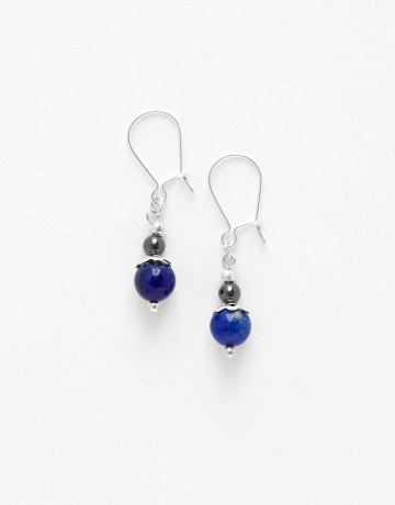 Boucles d ' oreilles Calliope Thalia Lapis-Lazuli