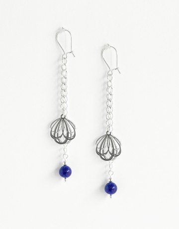 Boucles d'oreilles Euterpe Lapis-Lazuli