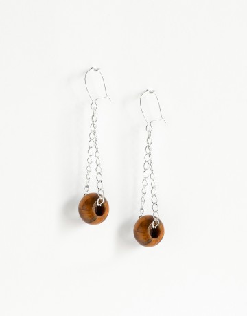 Boucles d'oreilles Euterpe Oeil de tigre