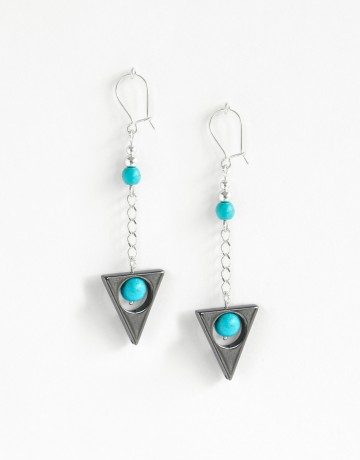 Boucles d'oreilles Euterpe Turquoise