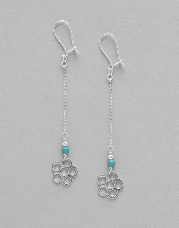 Boucles d' oreilles Turquoise Uranis
