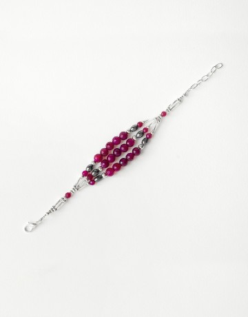 Bracelet Calliope Thalia Agate fuchsia