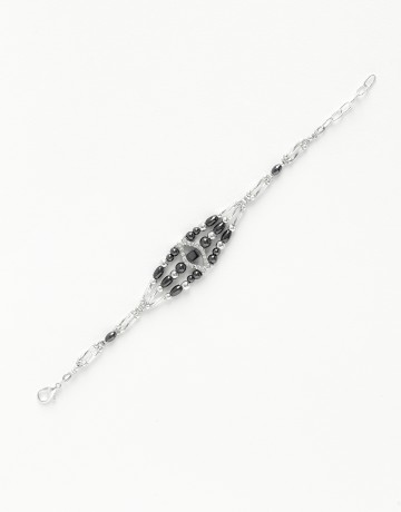 Bracelet Euterpe Hematite et strass